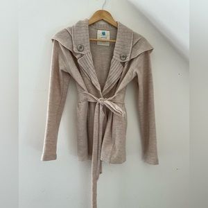 Anthropologie Sparrow wool wrap sweater